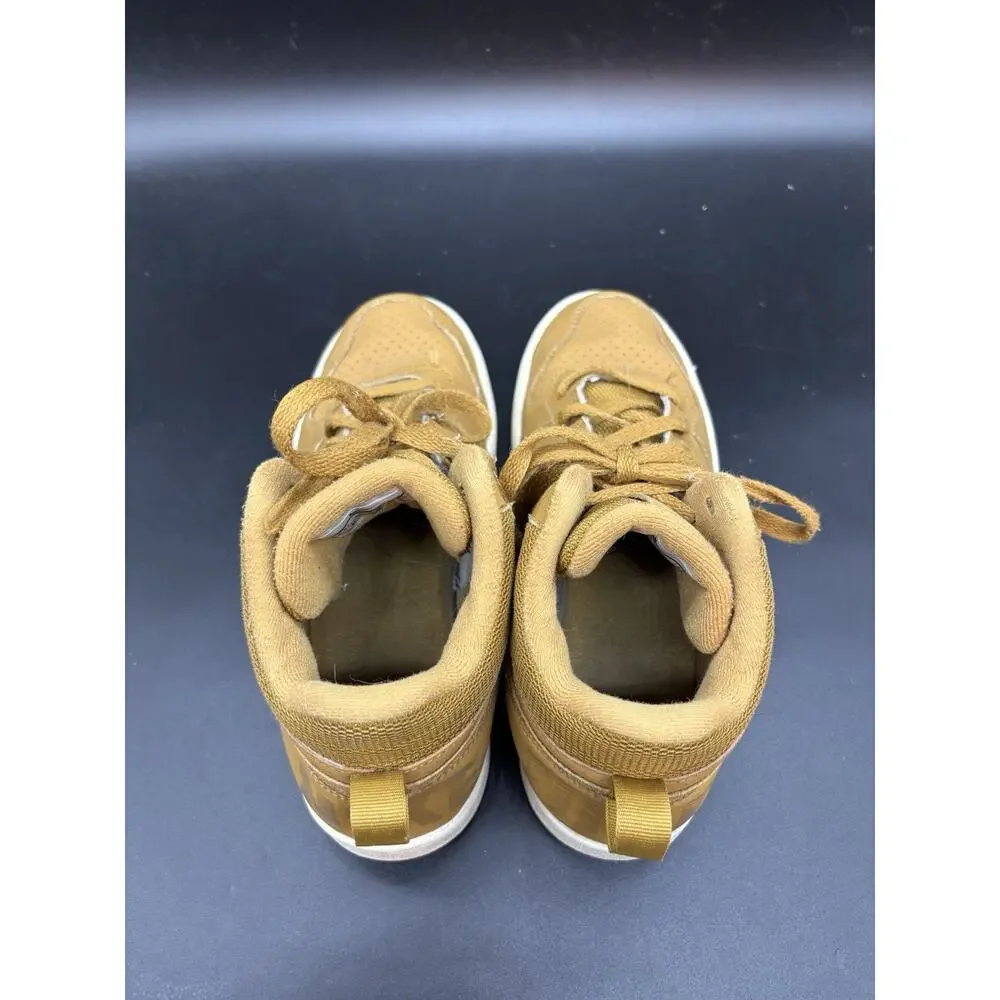 Nike Court Borough Mid Basketball Shoes Wheat Youth Size 6.5Y Style 839977-701